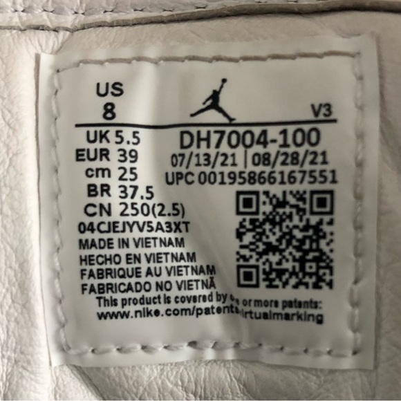 Nike Air Jordan 1 Elevate Low Womens White Wolf Grey Shoes DH7004-100 EUC Sz 8 - Picture 7 of 12